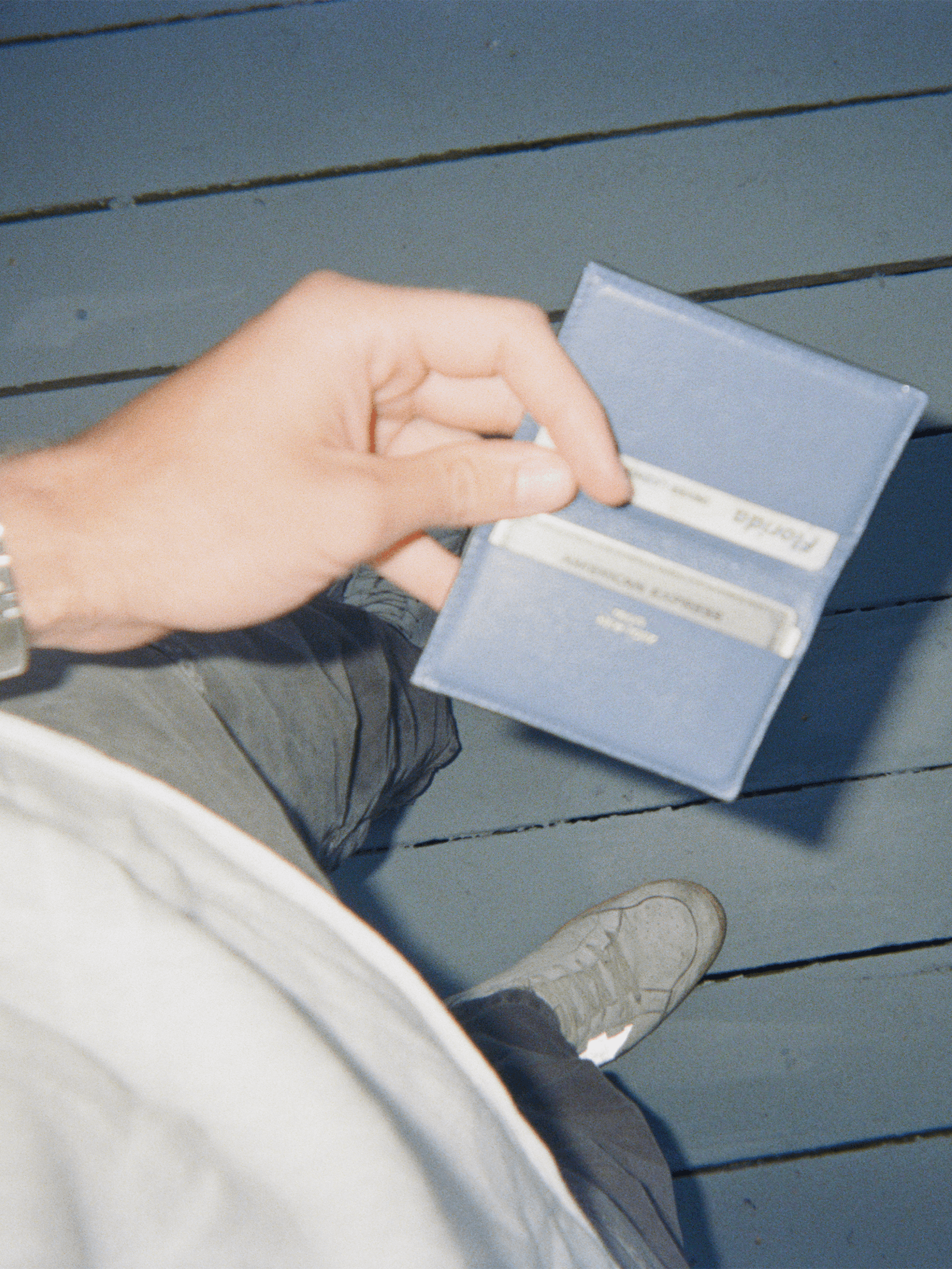 Trois Wallet - held in hand, film photo